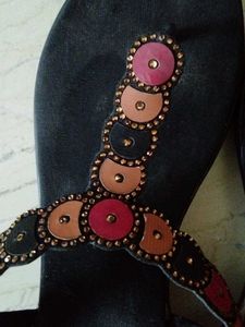 Stylish Black Embellished Sandals