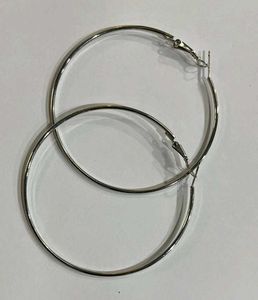 Large Silver Baddie Hoop Earrings