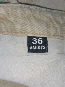 Khaki/beige Straight or mom fit Leg jeans