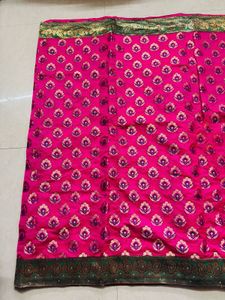 Beautiful Pink Banarasi Silk Saree