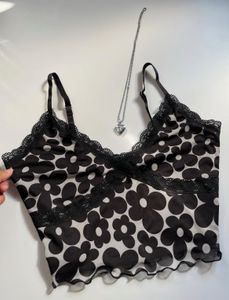 Retro Floral Print Cami Top