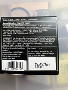 new NYKAA Matte to Last Loose Powder