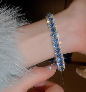 Sparkling Blue Gemstone Bracelet