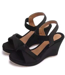 Black Wedge Heel Sandals ❤️😍