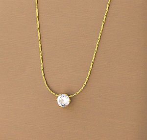 Delicate Solitaire Necklace