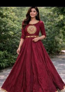 Beautiful Maroon Ethnic Gown