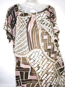Stylish Plus Size Top - Geometric Print XXL 48"-52