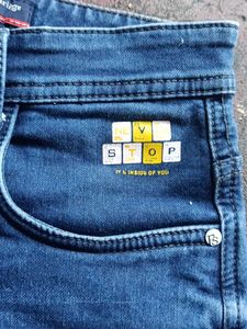 Men's Ripped Blue Jeans