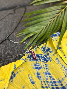 Vibrant Yellow Tie-Dye Maxi Dress