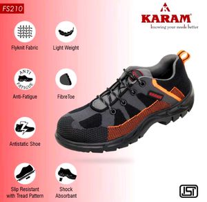 Flyknit Fabric Sporty Safety Shoes | ISI Marked