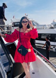 Vibrant Off-Shoulder Summer Dress