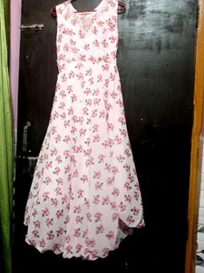 Elegant Floral Kurta Set with oreganza  Dupatta
