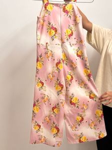 Floral Print Wide Leg Jumpsuit