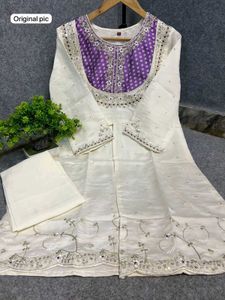 Elegant White Embroidered Co-Ord Set