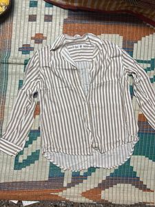 Striped Button-Up Shirt