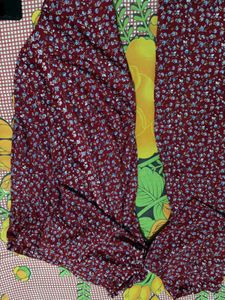 Maroon Floral Print Kurta set