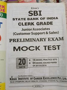 SBI Clerk Grade Junior Associates Mock Test Book