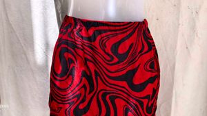 Y2K Swirl Print Mini Skirt
