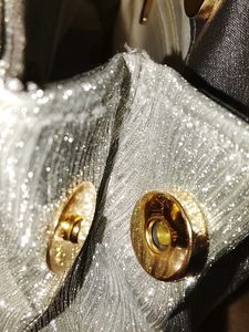 Lavie Silver Glitter Clutch