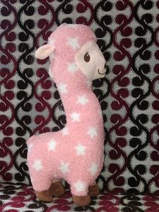 Cute Pink Star Alpaca Plush Toy