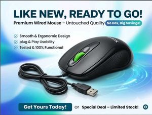 Like-New XCESS USB Optical Wired Mouse | Barely Us