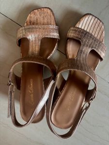 Rose Gold Strappy Sandals