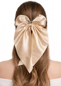 Elegant Satin Bow Hair Clip &amp; Butterfly Earrings S
