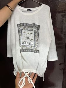 White "Forward" Graphic T-Shirt