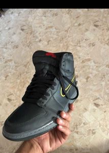 Men's Black &amp; Gold High-Top Sneakers