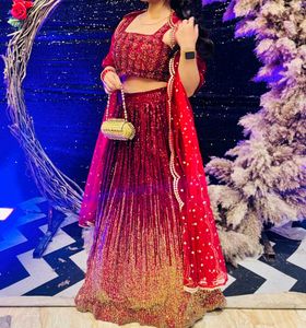 Sequins Embellished Lehenga With Hand_work choli