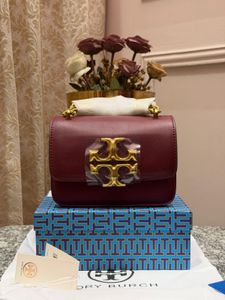 Tory Burch Burgundy Leather Crossbody Bag