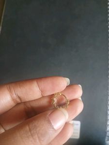 Beautiful Hoop Nosepin with Pink Stones