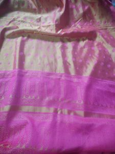 Vibrant Pink Brocade Saree.