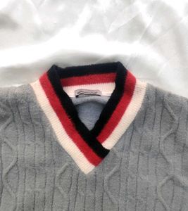 Striped V-Neck Sweater