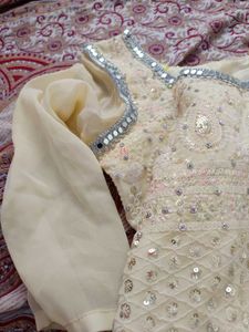 Elegant Cream Sharara Suit Set