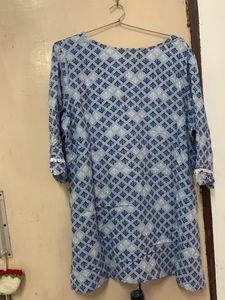 Blue Printed Kurta
