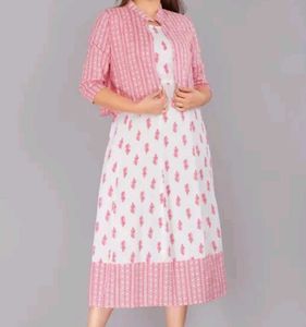 Combo of Teal A-Line Kurtas