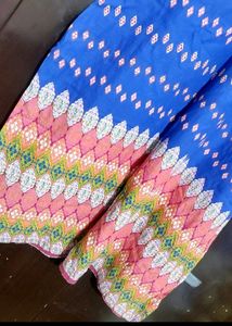 Blue🔵 Printed Cotton Kurti For 42 Bust