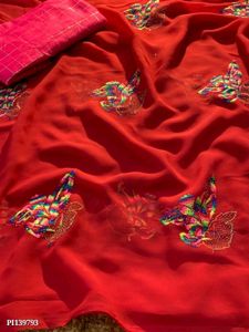 Swarovski Butterfly Work Saree Et