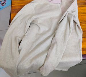 Light Cardigan Jacket Slim Look Glitter White