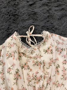 Floral Print Girls Top &amp; Shorts Set