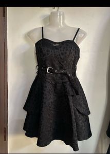 Black Mini Dress with Belt