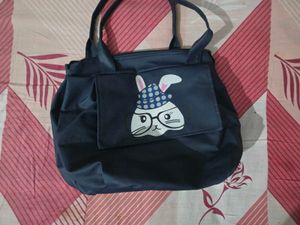 Cute Navy Bunny Tote Bag