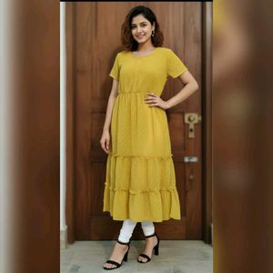 Yellow Tiered Maxi Dress