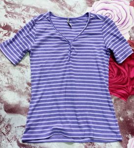 💜 PURPLE 💜 Striped Button-Up Top