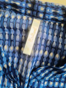 Blue &amp; White printed tunic top