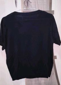 Chic Black Textured Button-Up Top