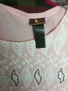 Pink Embroidered Kurta