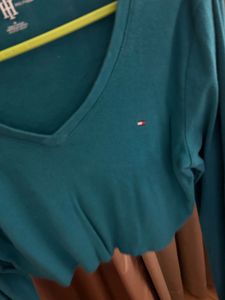 Tommy Hilfiger Teal Long Sleeve Tee