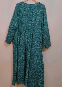 Sea Green Chic Floral Print Dress for 42 Bust